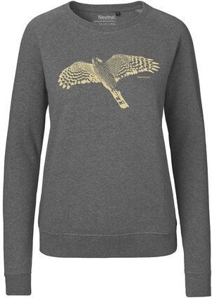 Peaces.bio - handbedruckte Biomode Bio Damen-Sweatshirt Sperber