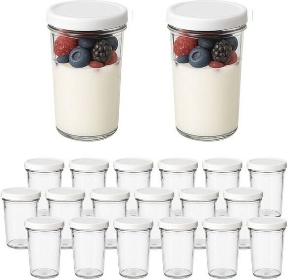 mikken 20 Dessertgläser 150 ml – Einmachgläser mit Schraubdeckel