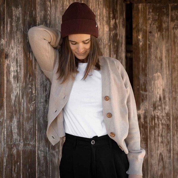 Vresh Clothing Vreia, Kurze Strickjacke aus Biobaumwolle