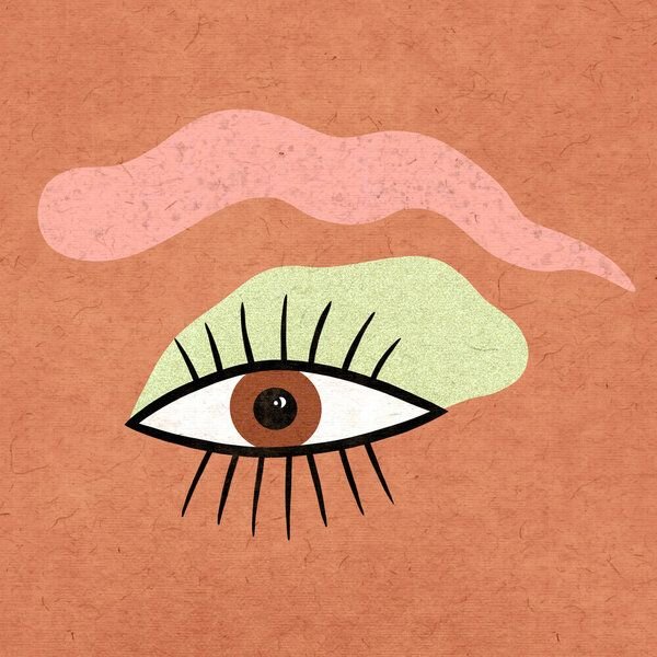 Photocircle Wandbild / Poster / Leinwand - Eye Terracotta