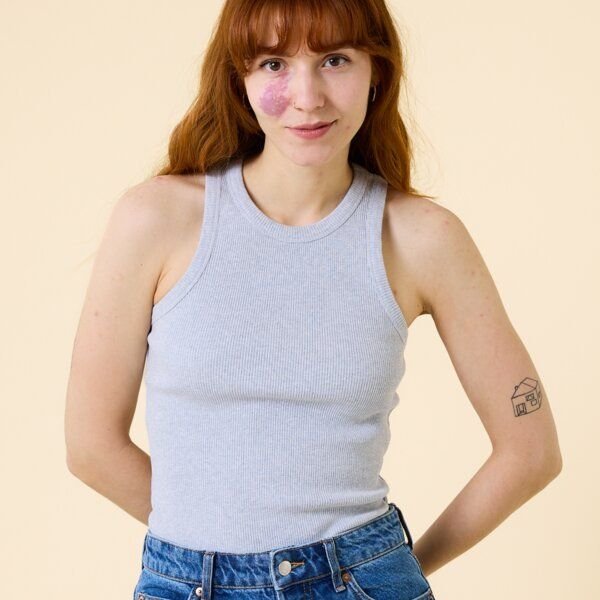 popeia Tank Top aus festem Bio-Baumwoll Stoff (gerippt)