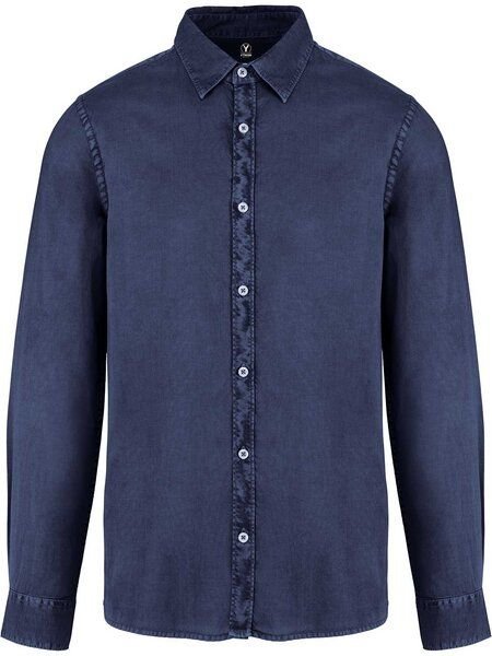 YTWOO Umweltfreundliches ausgewaschenes Herrenhemd aus Bio-Baumwolle