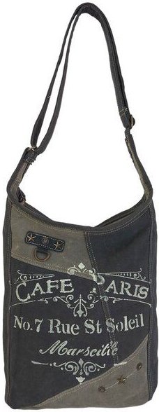 Sunsa Canvas Umhängetasche Vintage Crossbody Hobo Tasche schwarze Schultertasche