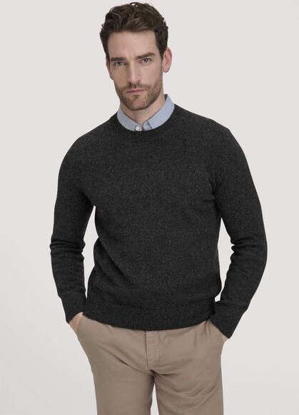 hessnatur Strick Pullover Regular aus Bio-Merinowolle mit Bio-Baumwolle