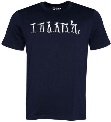FÄDD Herren T-Shirt Rundhals aus Bio-Baumwolle "Vollpfosten" Navy Blau