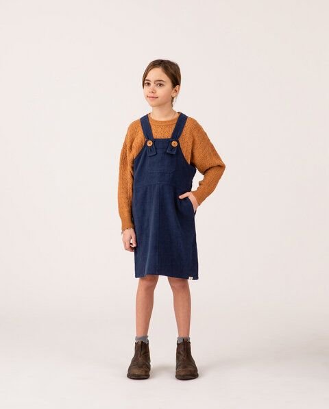 Matona Latzkleid für Kinder aus Canvas Bio-Baumwolle / Retro Pinafore Dress