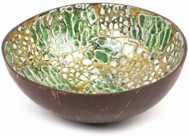 El Puente Kokosnuss-Schale "Sling" mit Perlmutt-Einlage