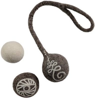 Wooliie Hunde-Spielset aus 100 % naturbelassener Schurwolle – handgefertigt & schadstofffrei (3er-Bundle) - Rope Ball & ...