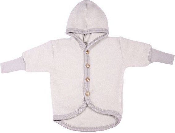 Cosilana Baby Fleece-Jacke mit Kapuze kbT Wolle Bio Baumwolle