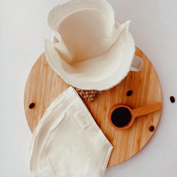 Susable Wiederverwendbares Kaffeefilter-Set aus 100% Bio-Baumwolle #4- 3er Pack