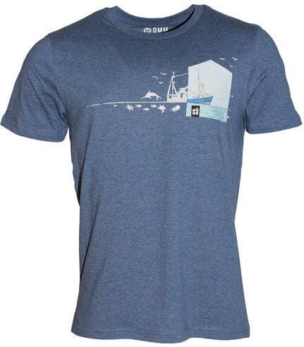 Thumbnail - FÄDD Herren T-Shirt Rundhals aus Bio-Baumwolle "Fischernteboot"