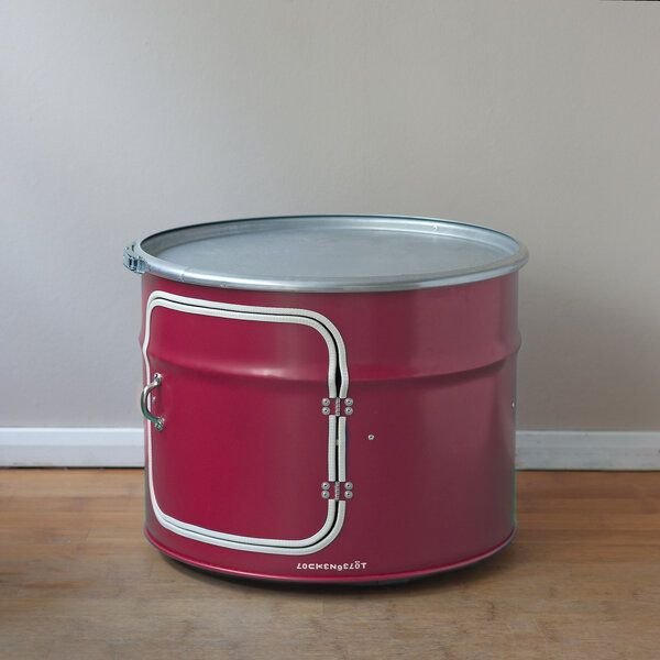 Lockengelöt Bob mit Tür - Couchtisch aus einem Hamburger Ölfass - verschiedene Farben