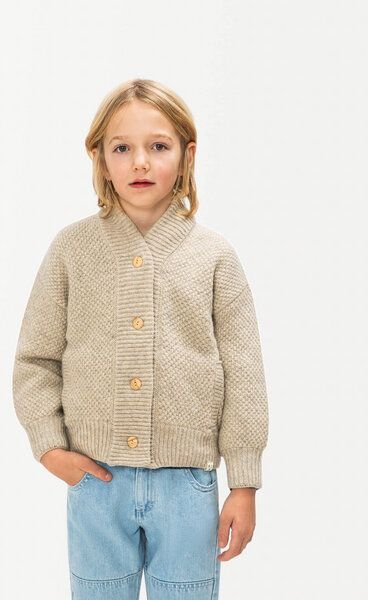 Matona Gestrickter Cardigan im Stil einer Bomberjacke für Kinder / Wool Bomber Jacket