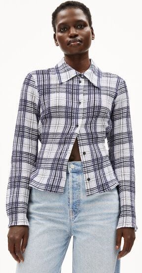 ARMEDANGELS FJAANIA CHECK - Damen Bluse aus Bio-Baumwoll Mix
