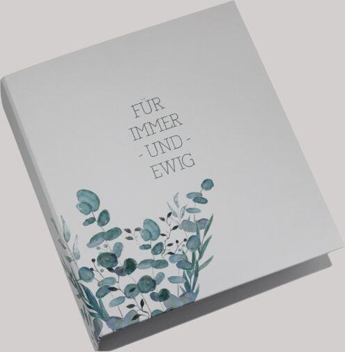 Thumbnail - Fines Papeterie Ordner für Hochzeit Din A4 * Eukalyptus * als Hochzeitsplaner oder Gästebuch