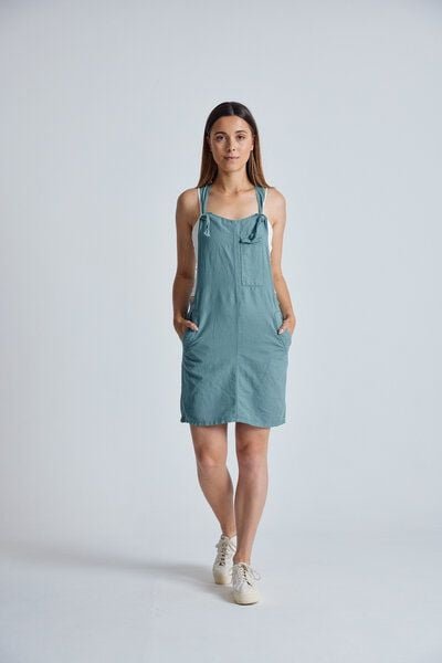 Flax and Loom Leinen Latzkleid Peggy