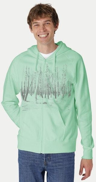 Peaces.bio - handbedruckte Biomode Herren Zip-Hoodie Woodland