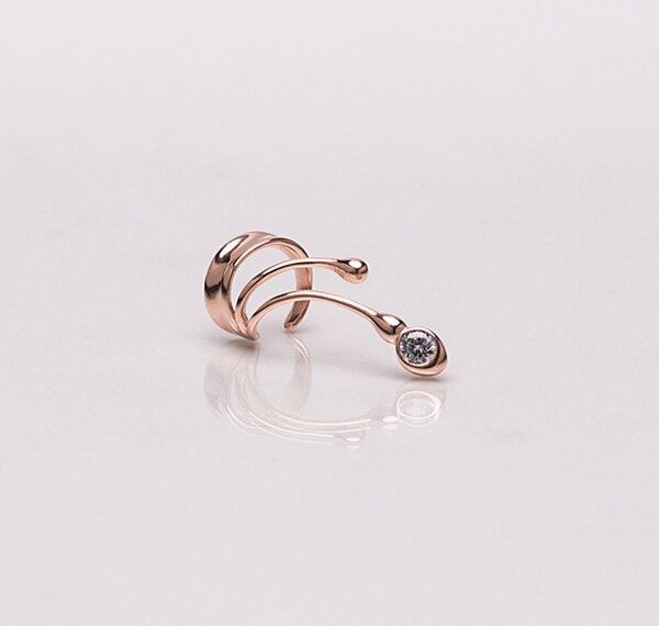 Nella & Sina Ohrringe von Nella Earcuffs - Große Sina mit Kristall