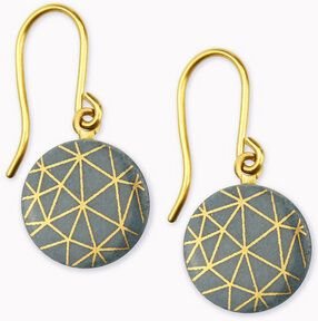 lille mus Porzellan-Ohrhänger GEO Porzellanschmuck