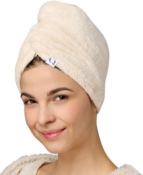 Qupro Spar-Set Turban-Handtuch & Scrunchies vegane Seide