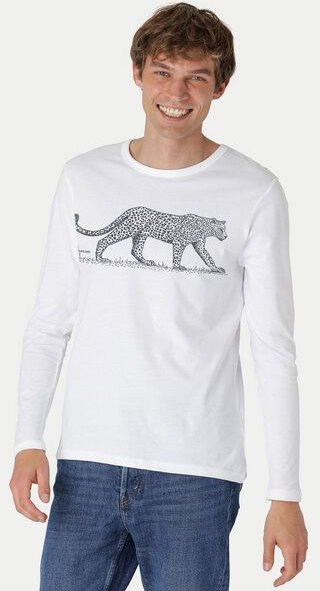 Peaces.bio - handbedruckte Biomode Bio-Herren-Langarmshirt "Leopard"