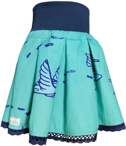 liebewicht Faltenrock Rock'On gemustert Fliegende Fische türkis Gr. 80-164