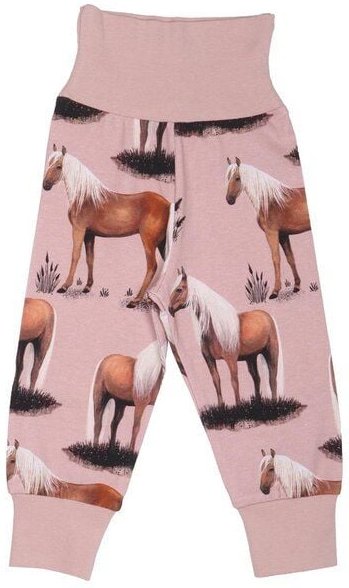 Krabbelhose Beauty Horses Rosa - Nachhaltig & Allergikerfreundlich von Walkiddy – GOTS zertifiziert