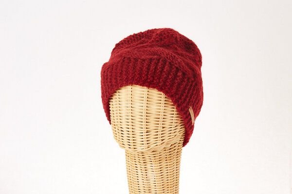 short'n'pietz Schurwollmütze mit waagerechtem Zopfmuster