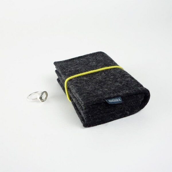 matilda k. manufaktur Schmuckaufbewahrung 'schmucknest' mittel aus Wollfilz 'matilde' mit Rundgummi-Verschluß in vielen ...