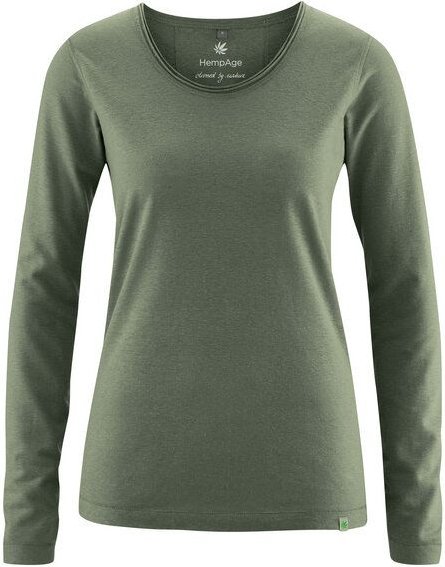 HempAge Damen Langarm-Shirt Lene Hanf/Bio-Baumwolle