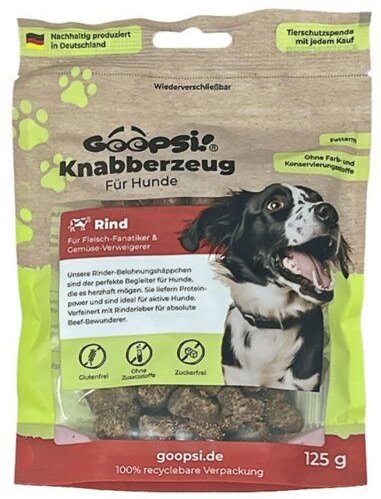 GOOPSI Rinder Hundeleckerli, Hundesnack - ab 125g