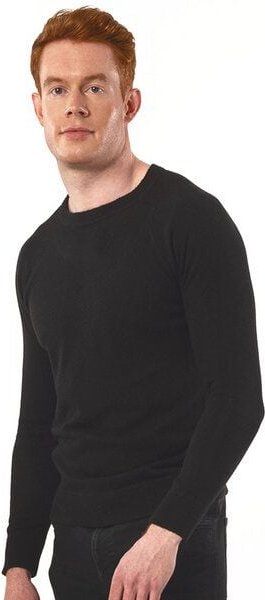 Will's Vegan Shop Recycled Tailored Knit Knit Mannschaft Schwarz Herren