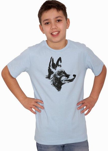 HANDGEDRUCKT "Reineke Fuchs" Kinder-T-Shirt reine Biobaumwolle (kbA)