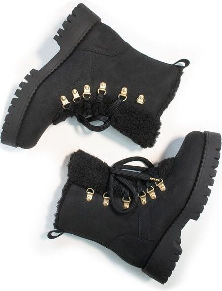 Will's Vegan Shop Recycelte vegane Shearling-Stiefel Damen