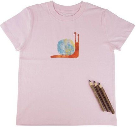 Meladi Kinder Shirt aus Biobaumwolle - Schnecke auf Pink