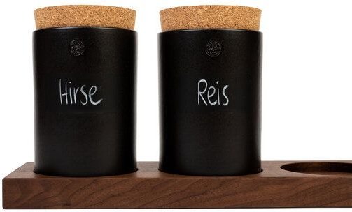 klotzaufklotz Vorratsdosenregal Nussbaum