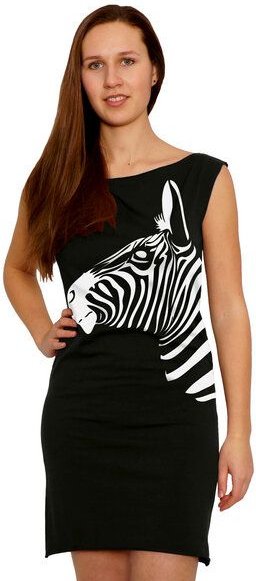 HANDGEDRUCKT "Zebra" Bio-Kleidchen