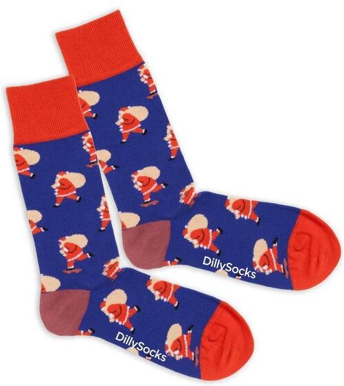 DillySocks Socken Hurry Up Santa aus Biobaumwoll-Mix