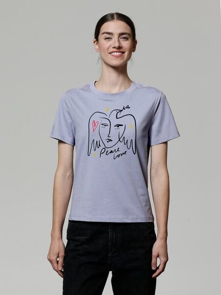 watapparel T-Shirt Frauen Peace Love
