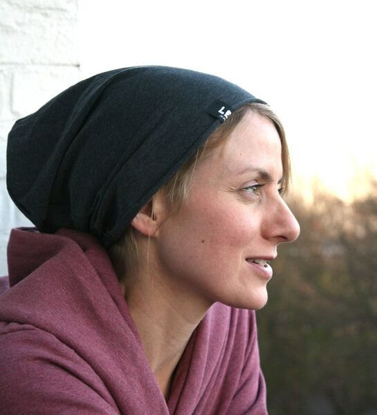 Lena Schokolade Beanie-Mütze - anthrazit meliert