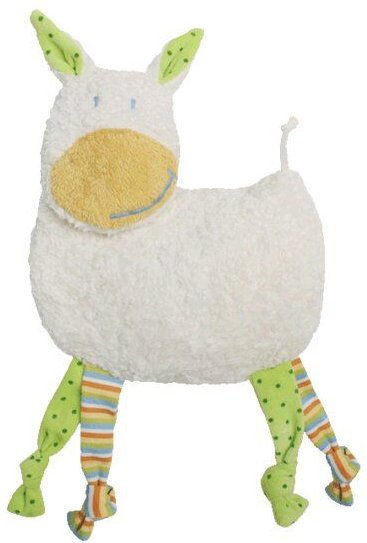 Efie Dinkelkorn-Wärmekissen Esel bunt mit Rassel im Kopf