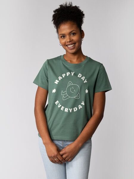 watapparel T-Shirt Frauen Happy day everyday