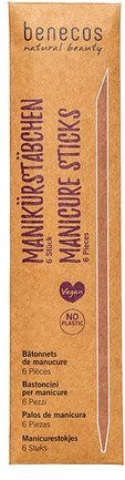 benecos - plastikfreie Manikürstäbchen 6-er Set - Birkenholz