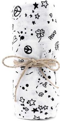 Thumbnail - Hutch&Putch Mulltuch Bio Baumwolle • Love&Peace