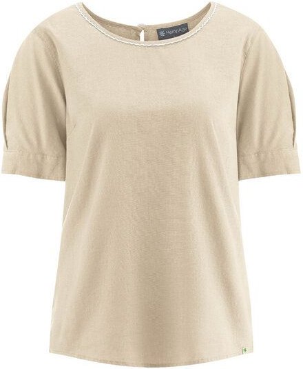HempAge Feminine Halbarmbluse Hanf/Biobaumwolle