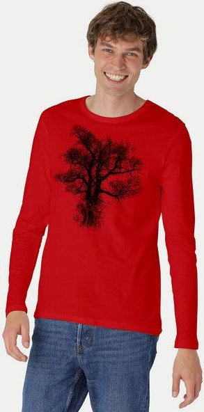 Peaces.bio - handbedruckte Biomode Bio-Herren-Langarmshirt "Chestnut"