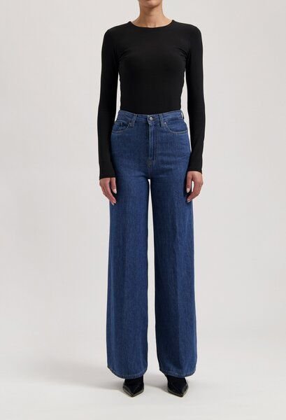 MUD Jeans Damen Jeans Loose Fit "Sara - Stone Indigo"
