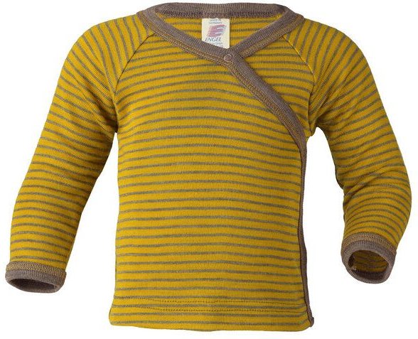Engel natur Baby Wickelshirt Langarm Bio-Schurwolle/Seide