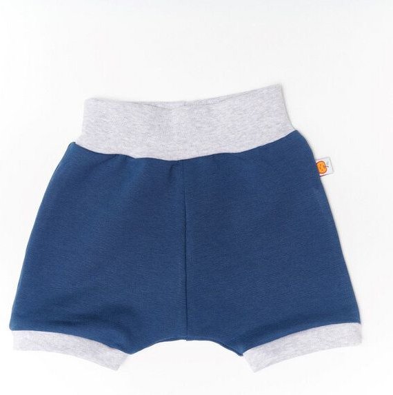 Cheeky Apple Basic-Shorts für Babys und Kinder aus Bio-Baumwolle "Baby Basic Summersweat" Indigoblau/Grau