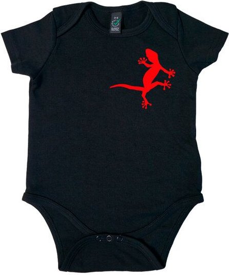 HANDGEDRUCKT "2 Geckos" Baby Body